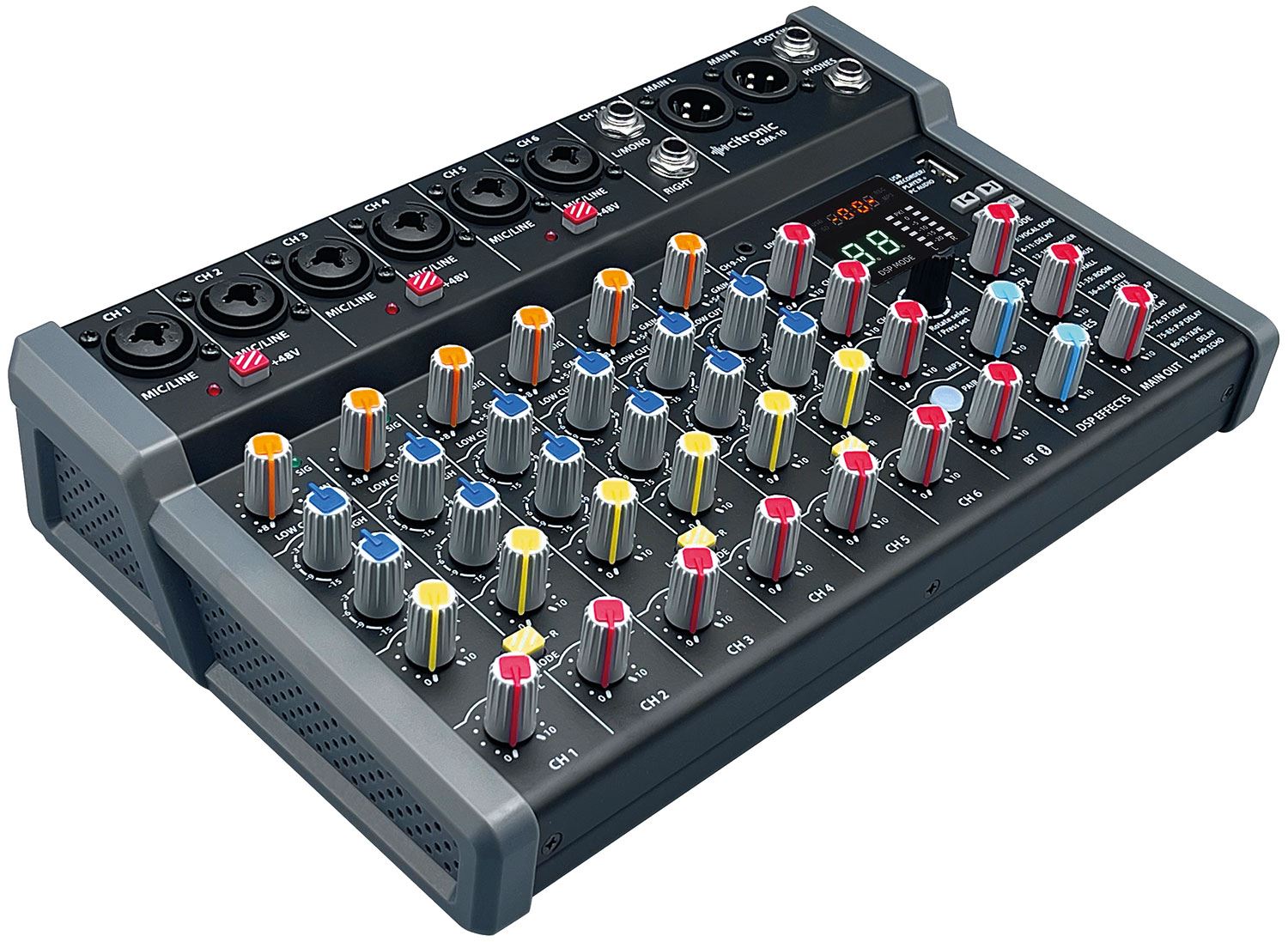 Citronic CMA-10 Compact Mixer with DSP FX and Bluetooth / USB Play & Record