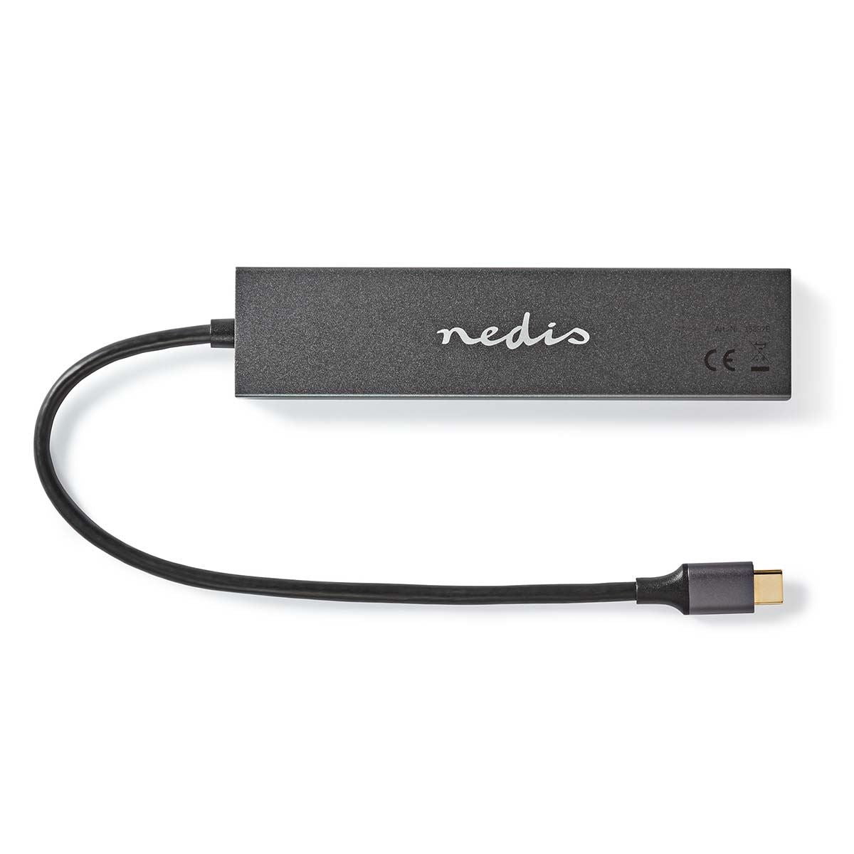 Nedis USB Hub | 1x USB-C™ 3.2 Gen 2 Male | USB-C™ 3.2 Gen 2 Female with PD 3.0 / 3x USB-C™ 3.2 Gen 2 Female | 4 port(s) | USB 3.2 Gen 2 | USB Powered | 10 Gbps