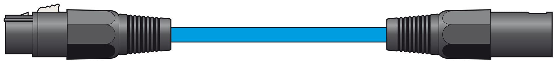 Citronic 1.5m Classic Microphone Leads XLR Female - XLR Male - Blue