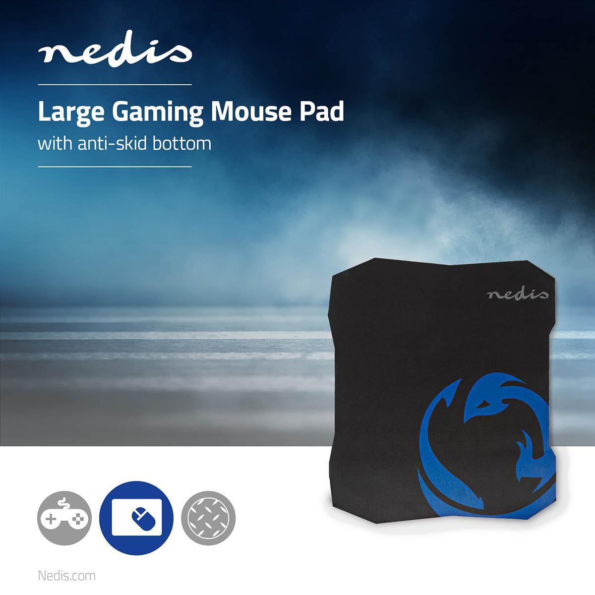Nedis Gaming Mouse Pad | Microfiber / Rubber | Black