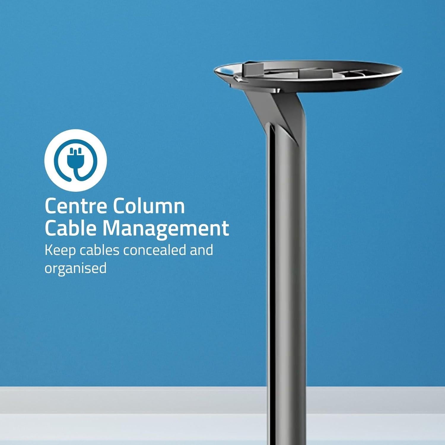 Nedis Speaker Stand Mount for Sonos Era 100, Fixed Height, Max. Capacity 3kg (Single Stand) - Black