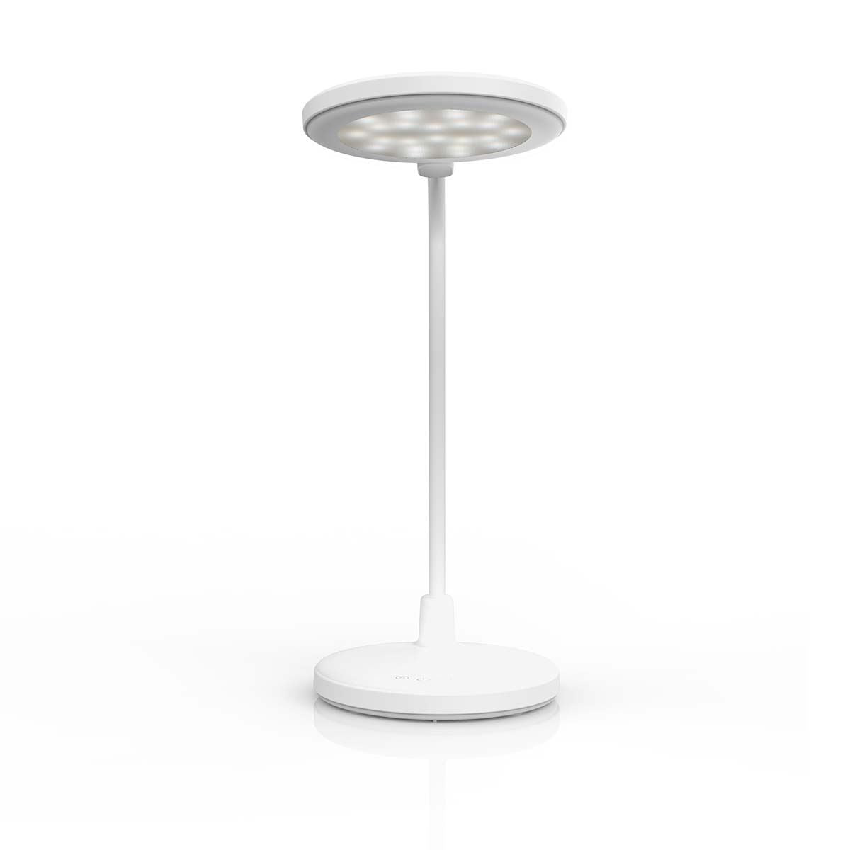 Nedis Rechargeable LED Desk Lamp with Mirror - Touch Dimmable, 3 Light Modes, Flexible Arm, USB-C, Makeup & Reading Light