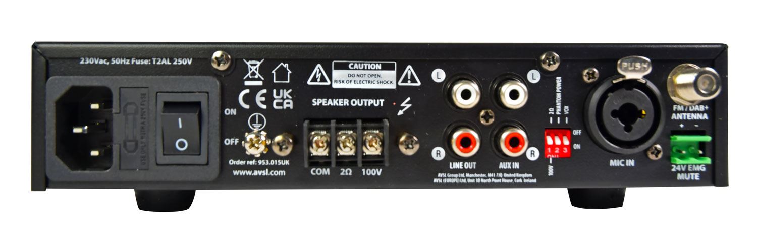 Adastra UX Series Compact 100V Mixer-Amplifiers - UX240 240W