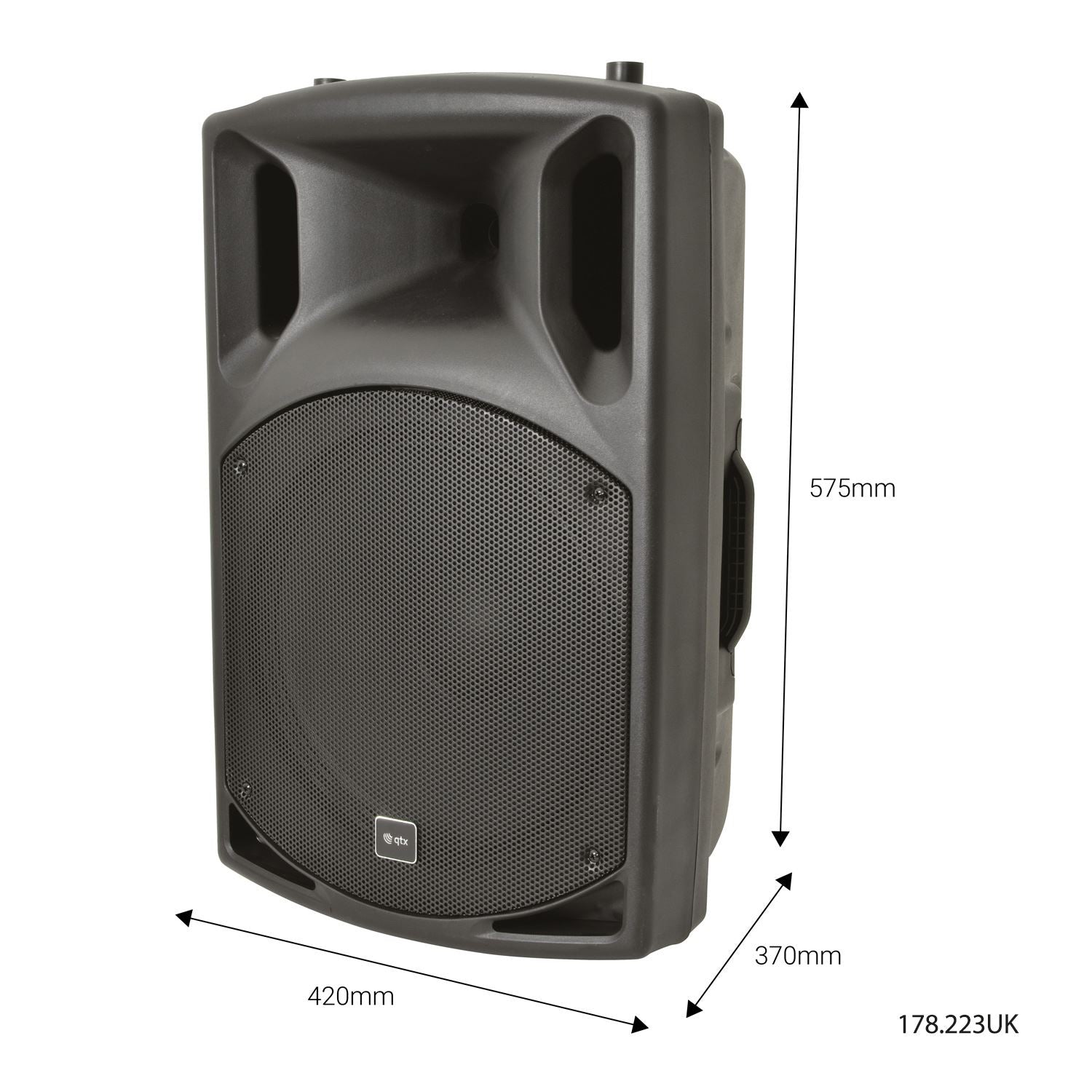 QTX QX15 15" Passive PA Multi Speaker 500w - Black
