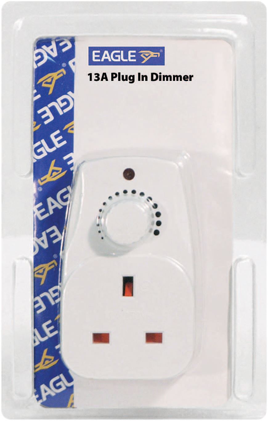Adjustable Lamp Light Dimmer Switch 13A Wall Plug In Brightness Control