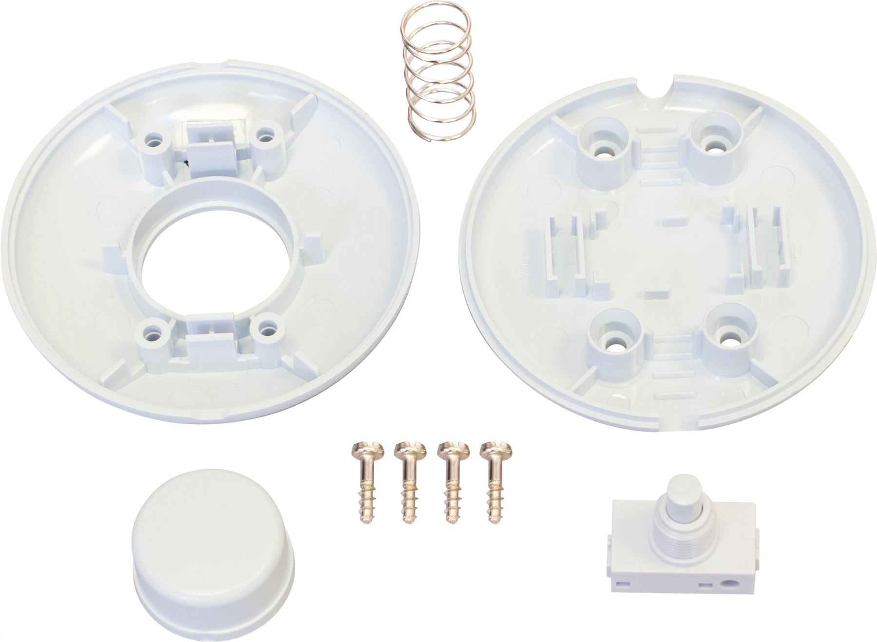 Round Foot Push Button Switch Press Pedal, for use with Floor Lamp, Standing Lamp, Table Lights, and more - White