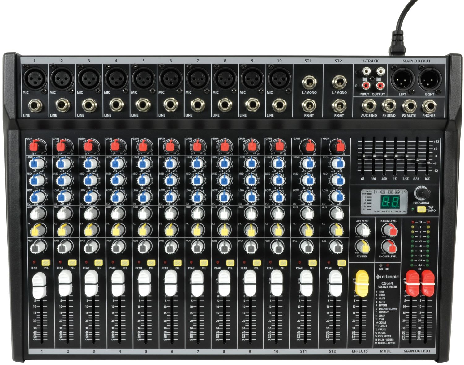 Citronic CSL-14 Compact Mixing Consoles with Effects 14 Inputs