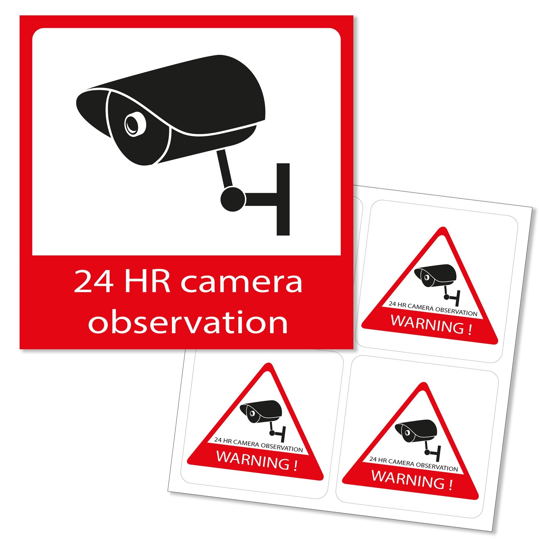 Alecto Warning Window Sticker CCTV Camera Surveillance | Pack of 5