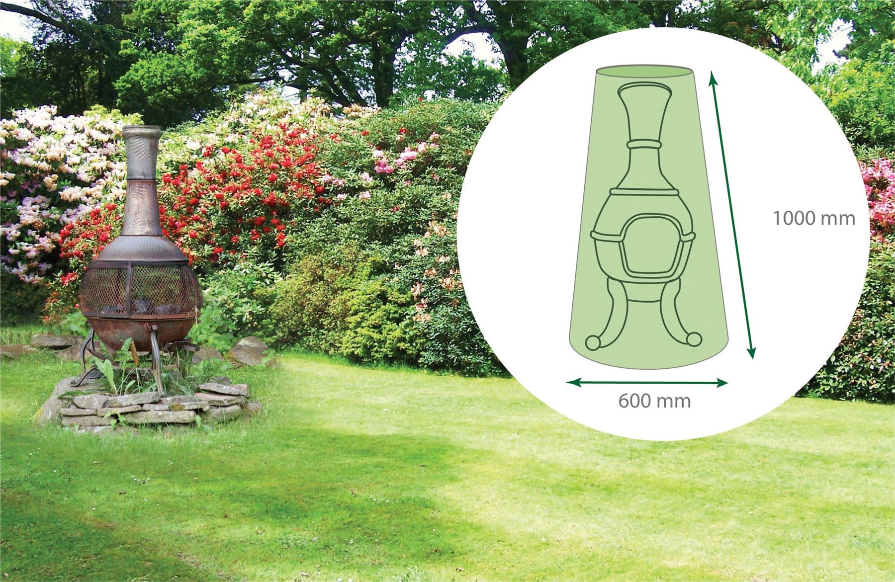 Water Resistant Chiminea Cover Protector