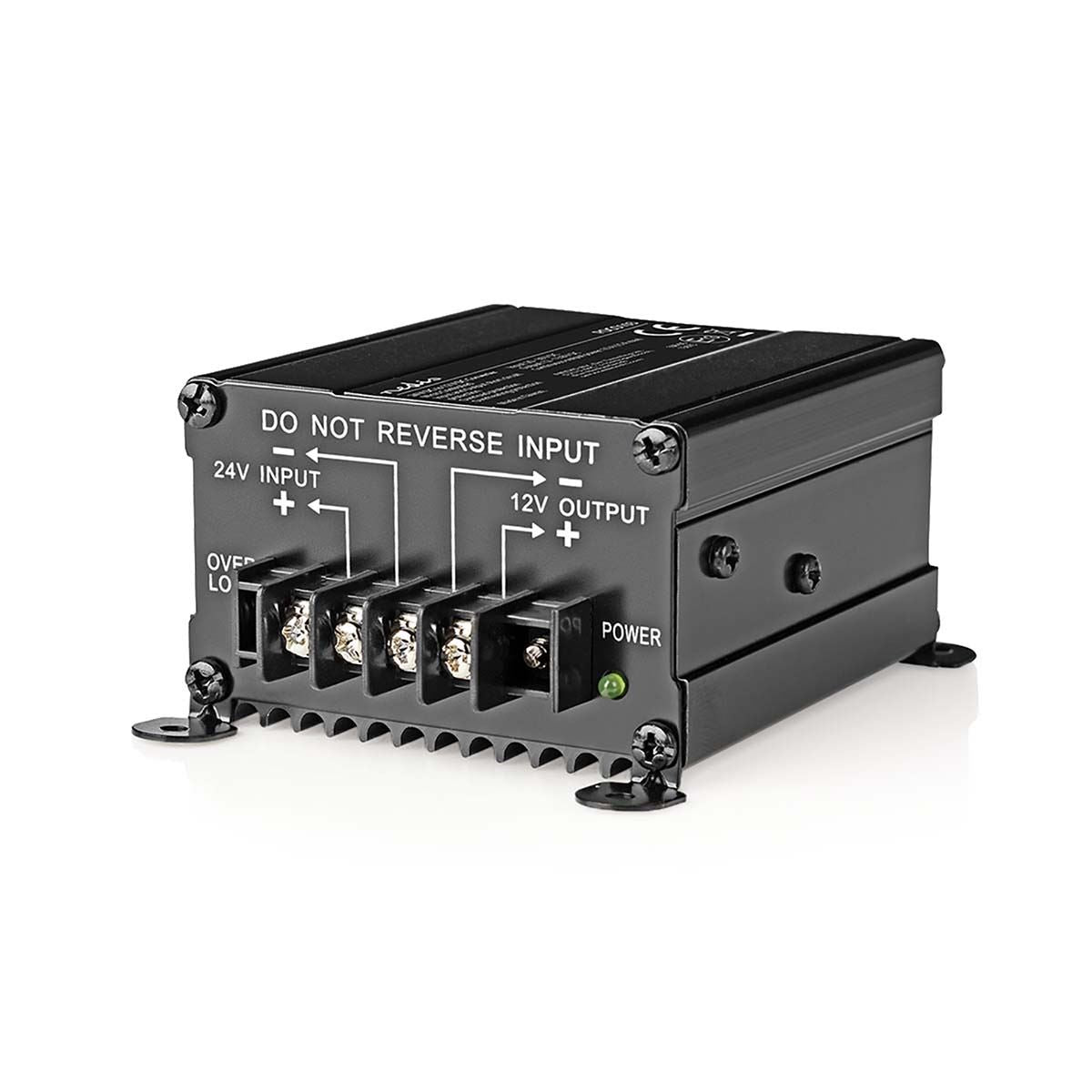 Nedis Power Converter | Car Powered | 24 V DC | 12 V DC | 120 W | Screw Terminal | Equipped with a fuse | Black