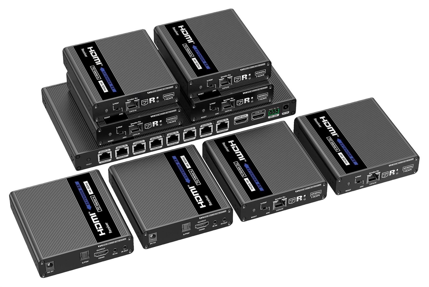 HDMI Distributor 8 Port HDMI Splitter 1x8 4K 60Hz HDMI Video Splitter 1 In 8 out