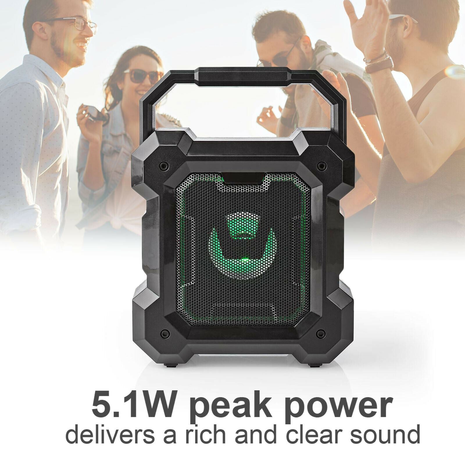 Nedis Bluetooth® Speaker | Maximum battery play time: 13 hrs | Table Design | 5 W | Mono | Built-in microphone | Black