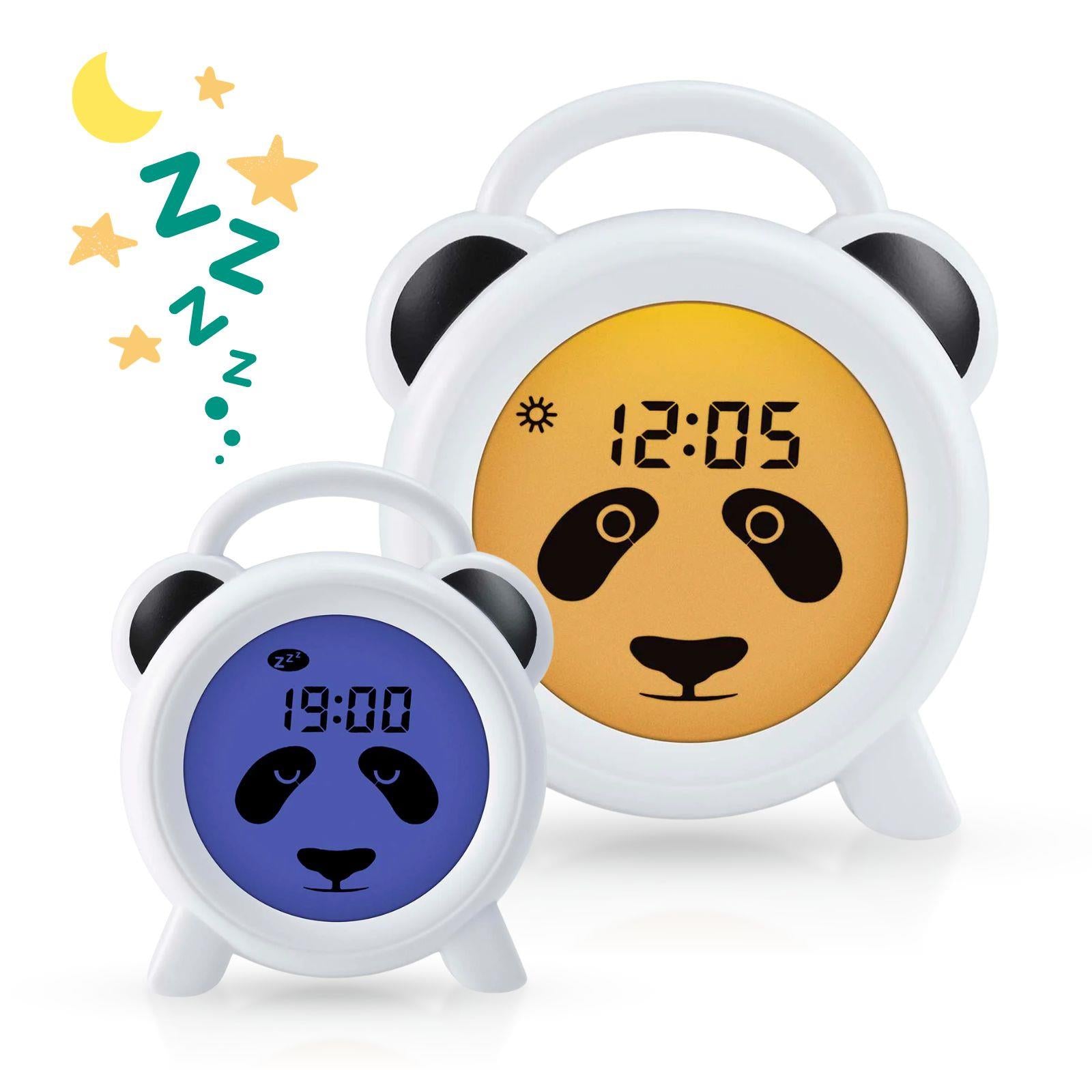 Alecto Childrens Sleep Trainer & Night Lamp Light / Alarm Clock Paula the Panda - White