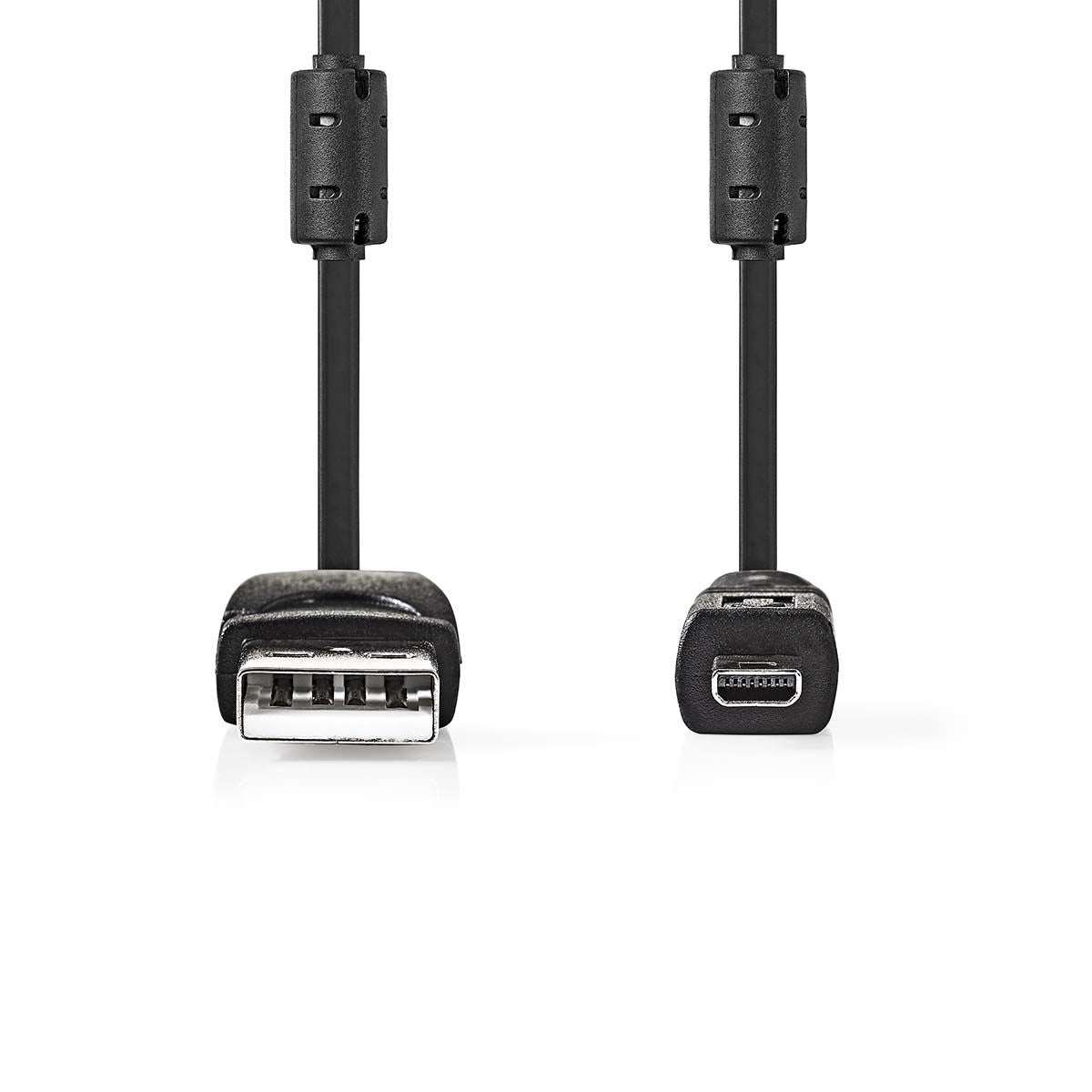 Nedis USB Cable | USB 2.0 | USB-A Male | UC-E6 8-Pins Male | 480 Mbps | Nickel Plated | 2.00 m | Round | PVC | Black | Label
