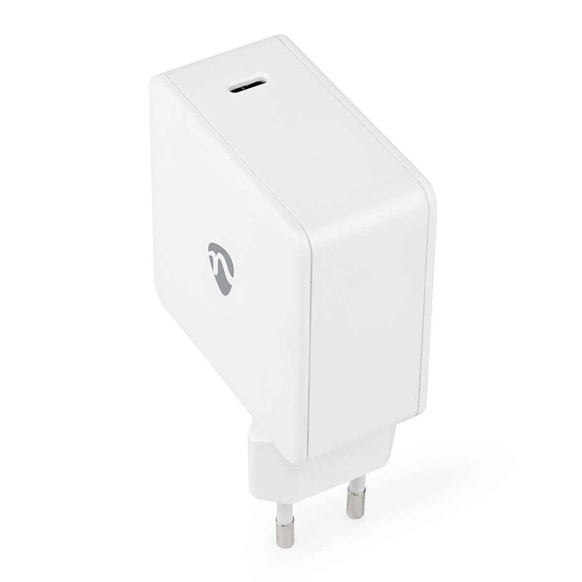 Nedis EU Euro Travel Wall Charger | 100 W | GaN | PD3.0 100W / PD3.0 30W / PD3.0 45W / PD3.0 60W / PD3.0 65W | Quick charge feature | 3.0 / 5.0 A | Number of outputs: 1 | USB-C™ | Automatic Voltage Selection | White