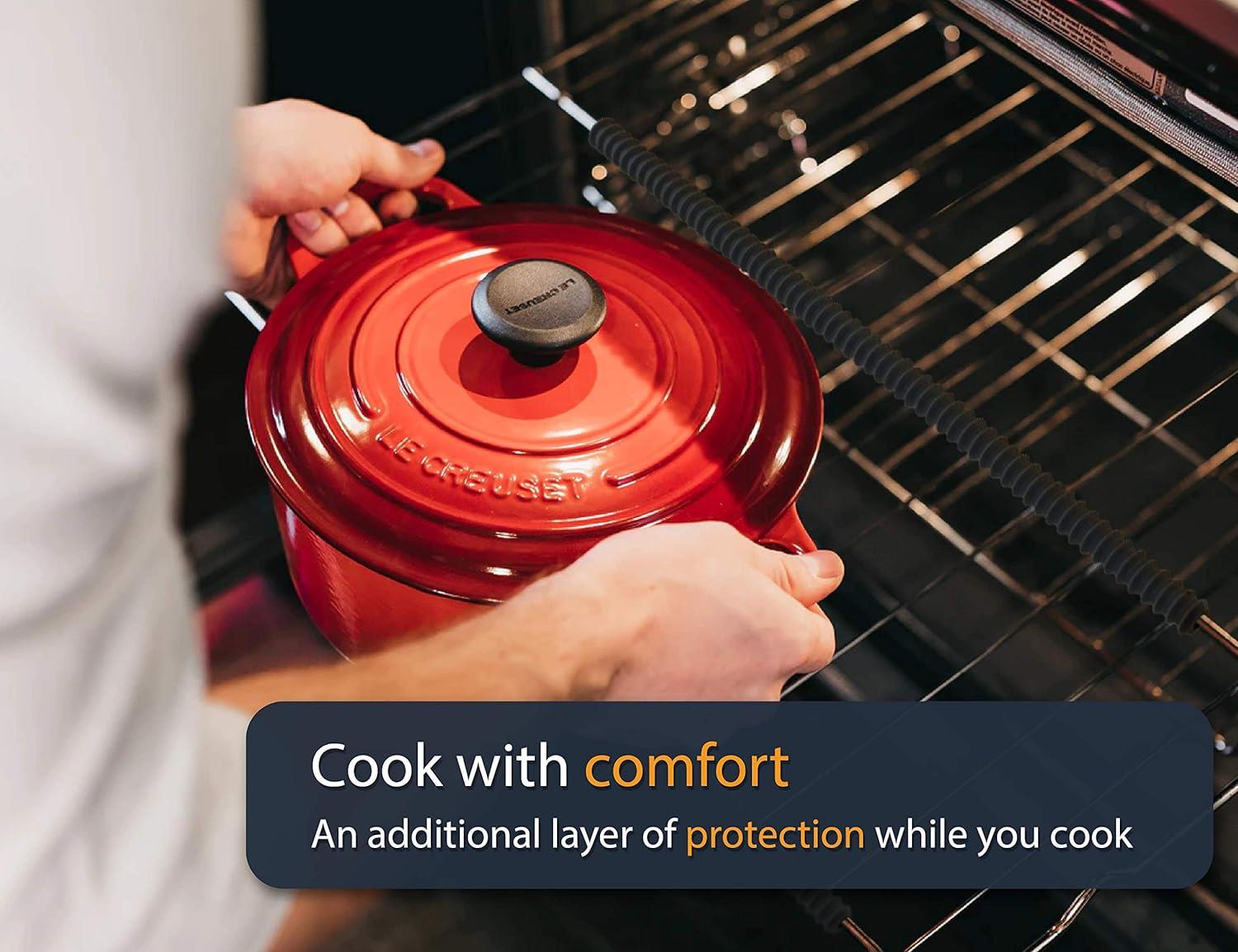 Silicone Oven Shelf Shields (2 Pack) Heat Resistance Silicone Oven Rack Protectors Guards Against Burns and Scars