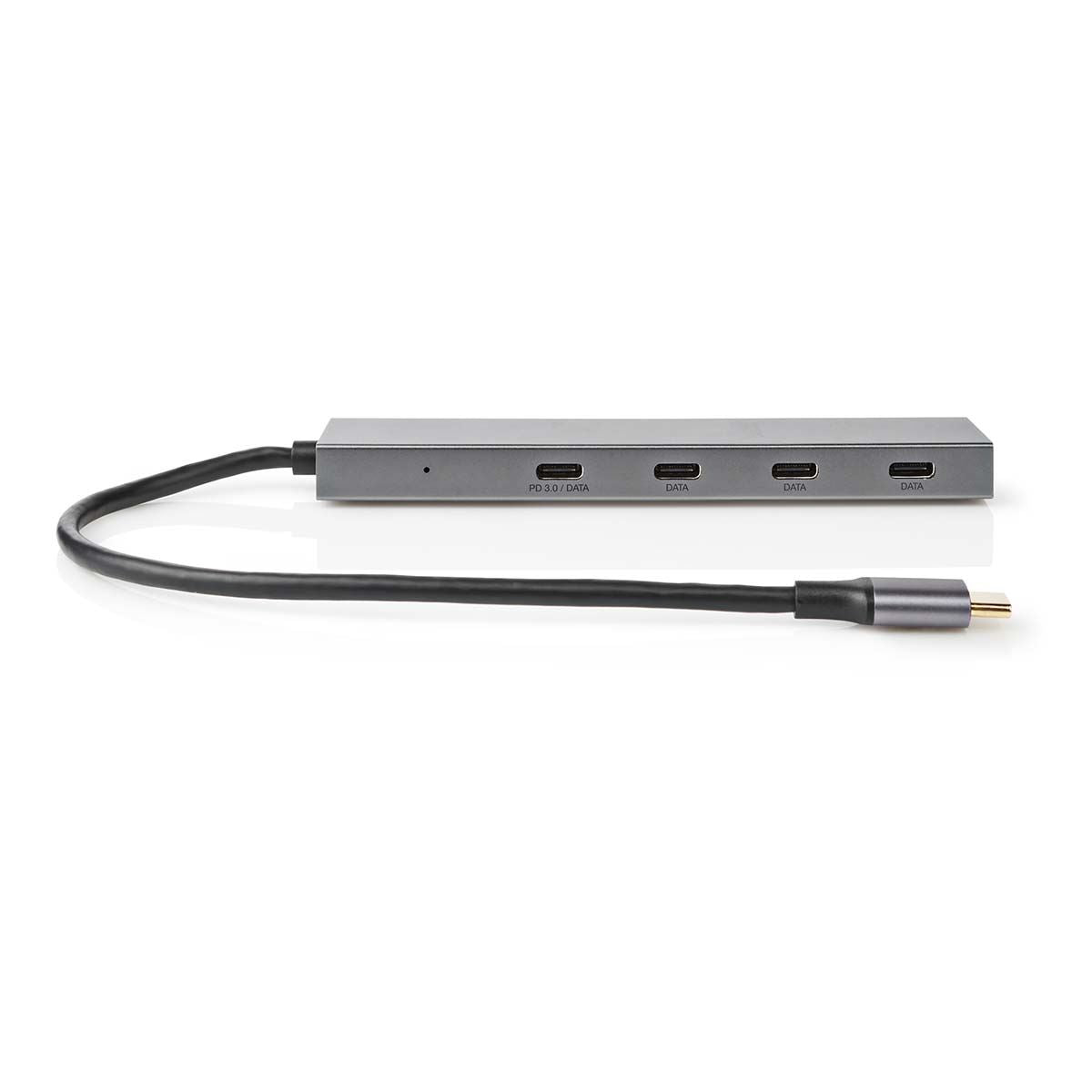 Nedis USB Hub | 1x USB-C™ 3.2 Gen 2 Male | USB-C™ 3.2 Gen 2 Female with PD 3.0 / 3x USB-C™ 3.2 Gen 2 Female | 4 port(s) | USB 3.2 Gen 2 | USB Powered | 10 Gbps