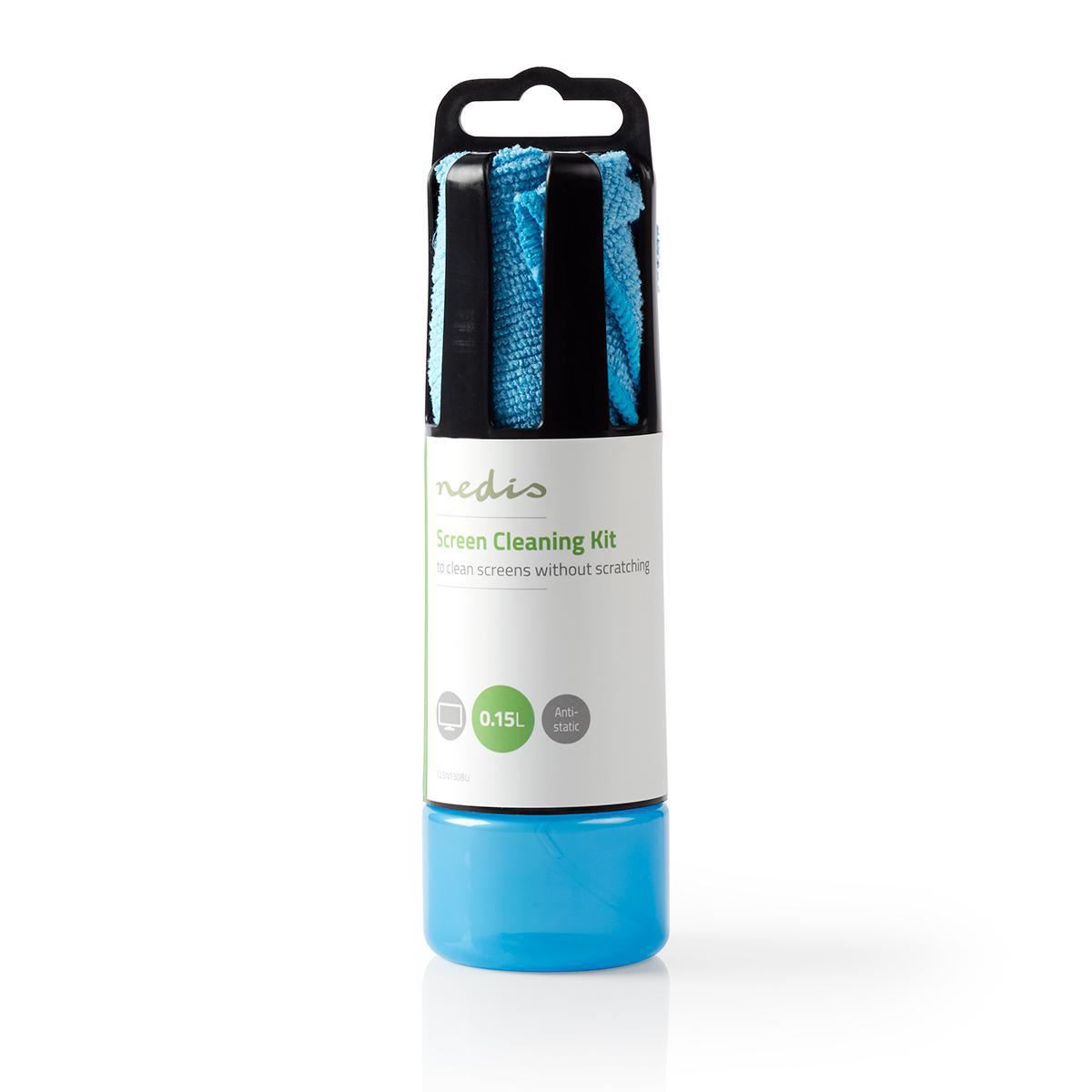 Nedis Screen Cleaner Kit for LCD, LED & Plasma TV, PC, Phone & Tablet, 150 ml Spray & Cloth