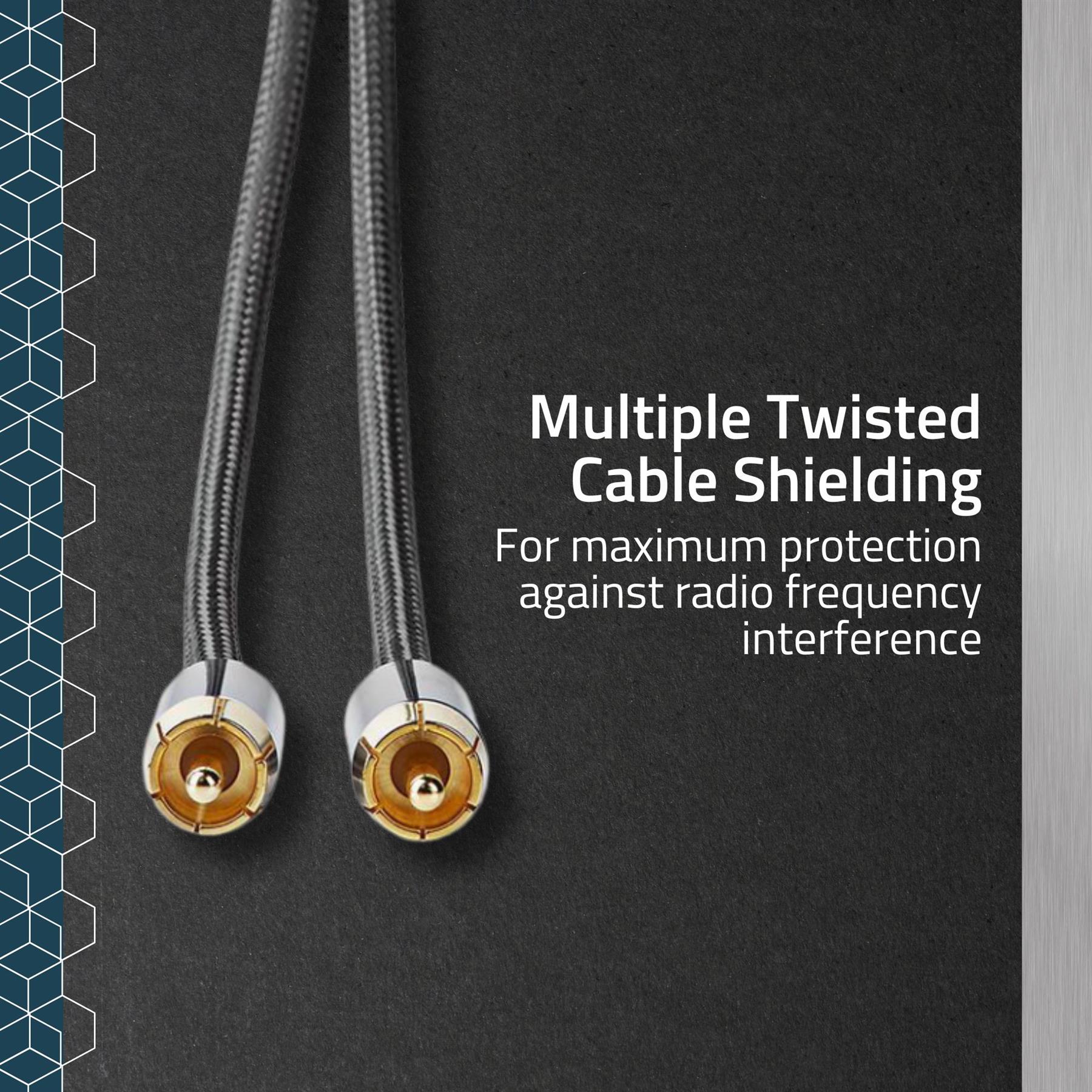 Nedis Stereo Audio Cable | 2x RCA Male | 2x RCA Male | Gold Plated | 1.00 m | Round | Grey / Gun Metal Grey | Cover Window Box