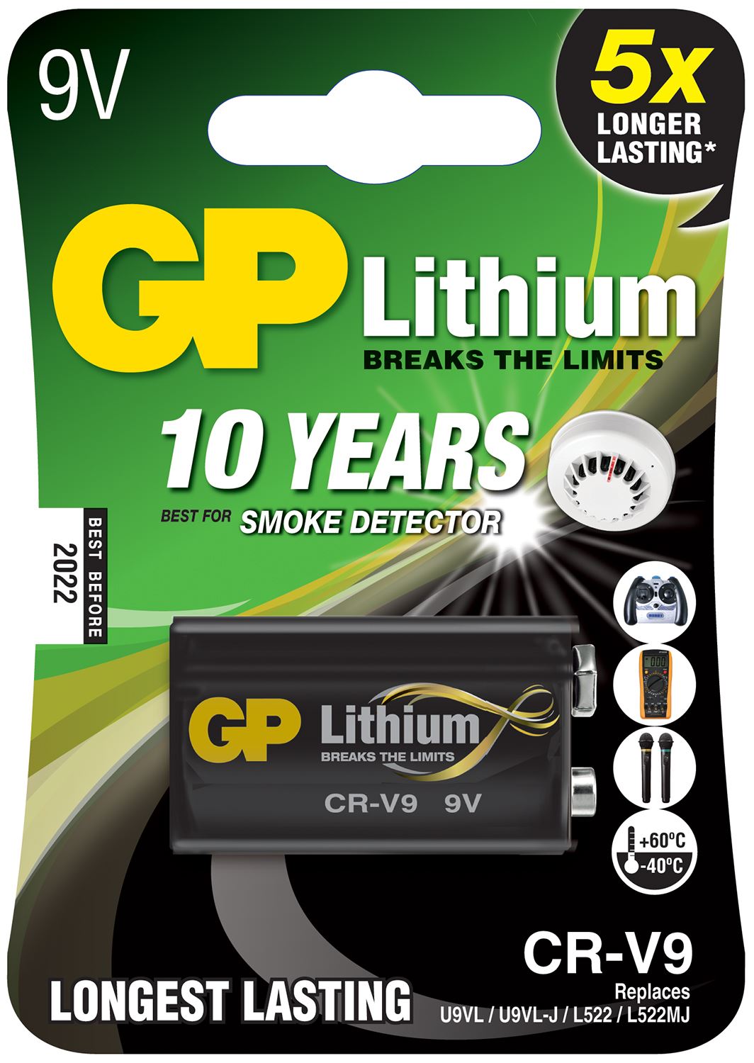 Gp PP3 Battery Lithium 9V - 1 Pack