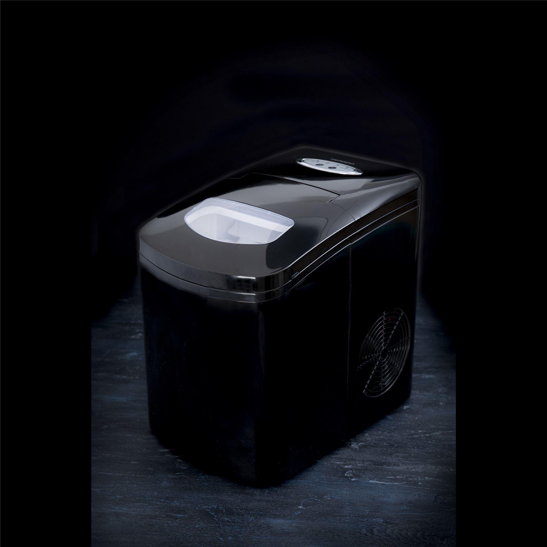 Gastronoma Ice Maker, 2 Sizes Cylindrical Ice Maker, Countertop Ice Machine, 12kg/Day, Self-Cleaning with Ice Scoop for Home//Kitchen/Office/RV - Black