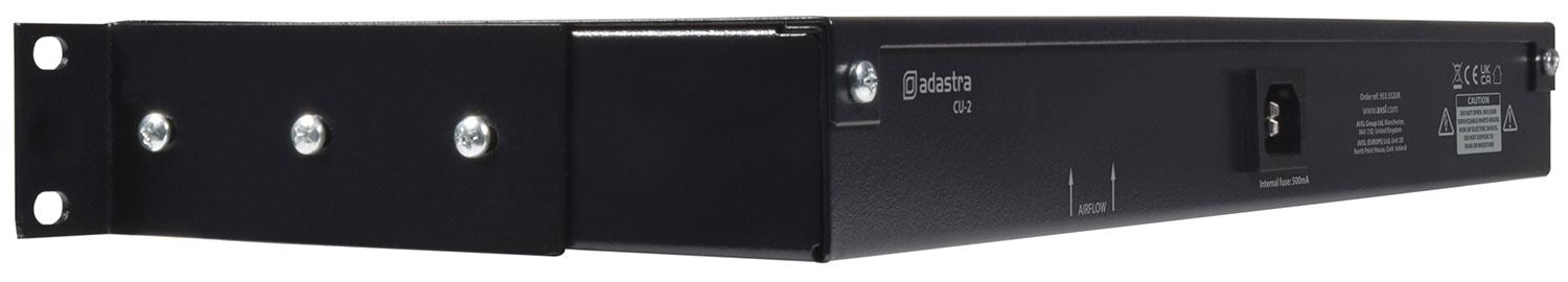 Adastra 19" Rack Mount Fan Cooling Unit for Airflow Hard Wired with 1.5 Metre UK Mains Plug