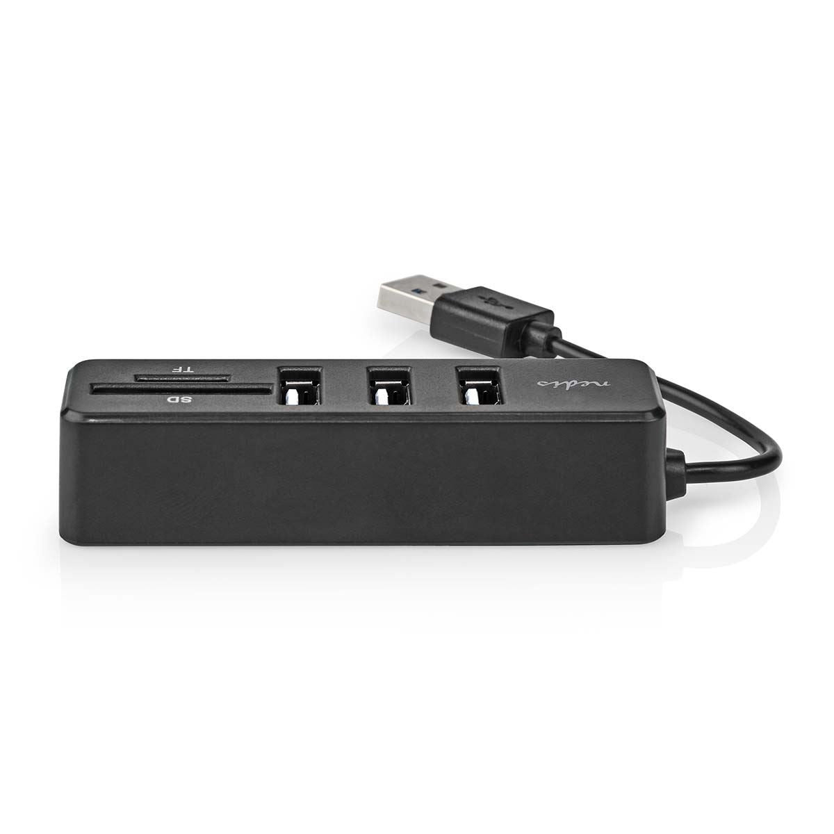 Nedis USB Hub | 1x USB-A | 3x USB A Female | 5 port(s) | USB 2.0 | USB Powered | SD & MicroSD