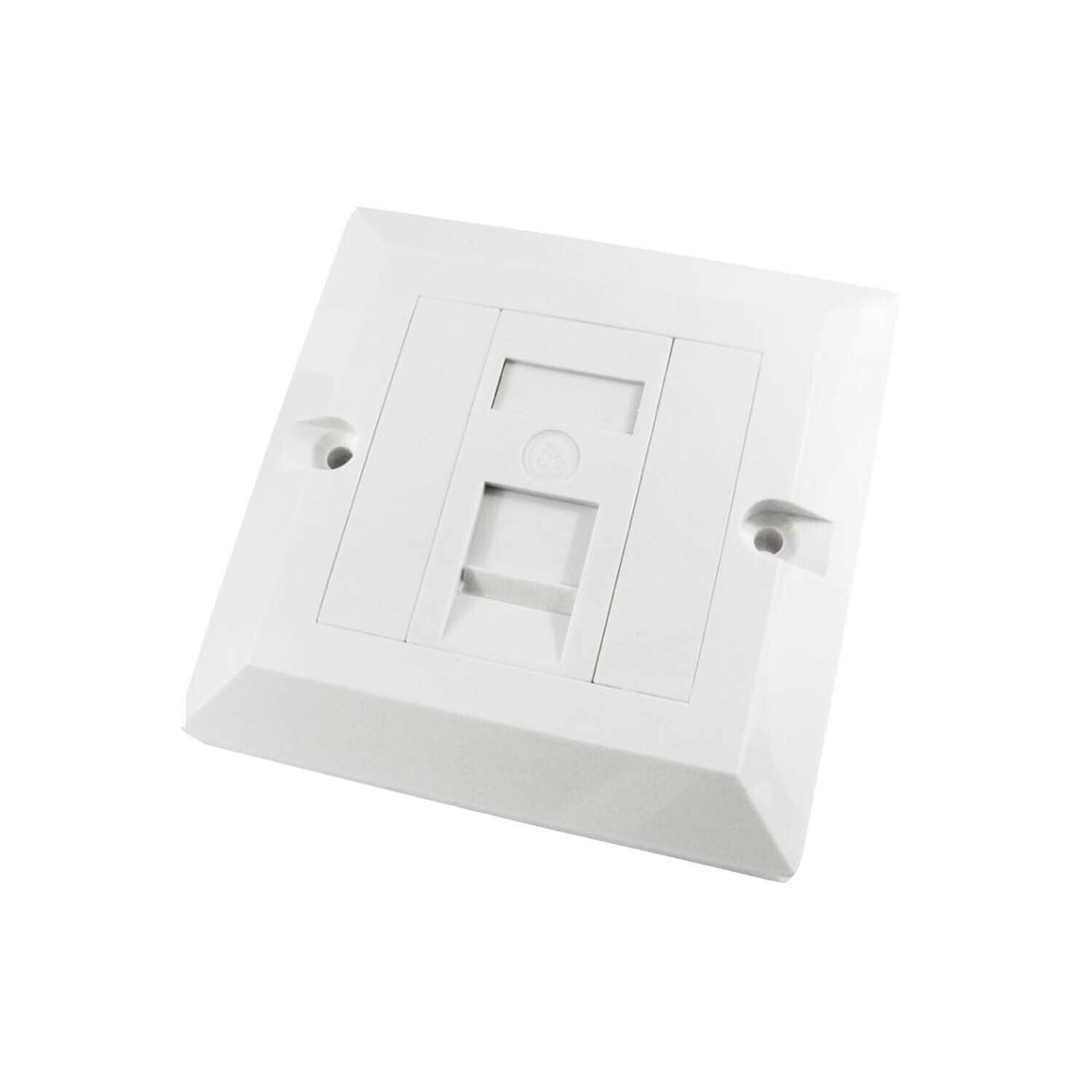 CAT5e RJ45 Face Plate Wall Socket Cat5e Ethernet Single Gang 1 Port with Keystones