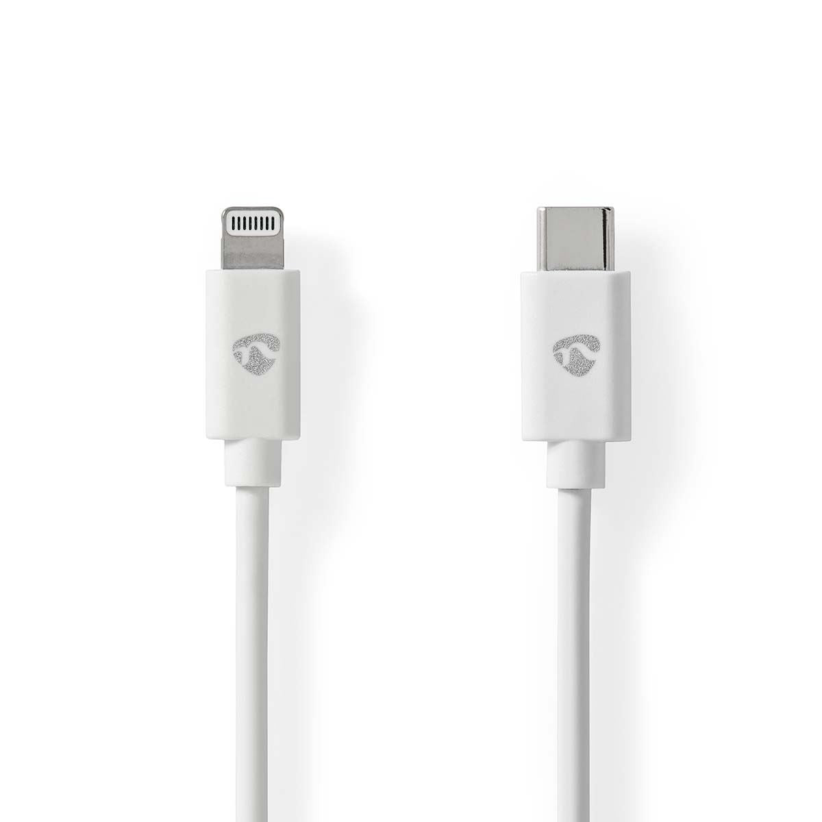Nedis Lightning Cable | USB 2.0 | Apple Lightning 8-Pin | USB-C™ Male | 480 Mbps | Nickel Plated | 2.00 m | Round | PVC | White | Label