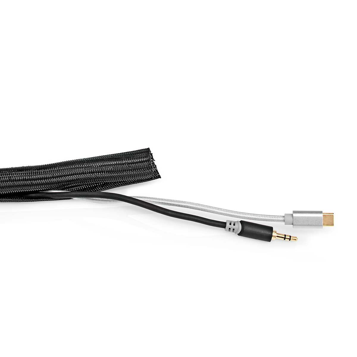 Nedis Cable Management | Sleeve | 1 pcs | Maximum cable thickness: 15 mm | Nylon | Black