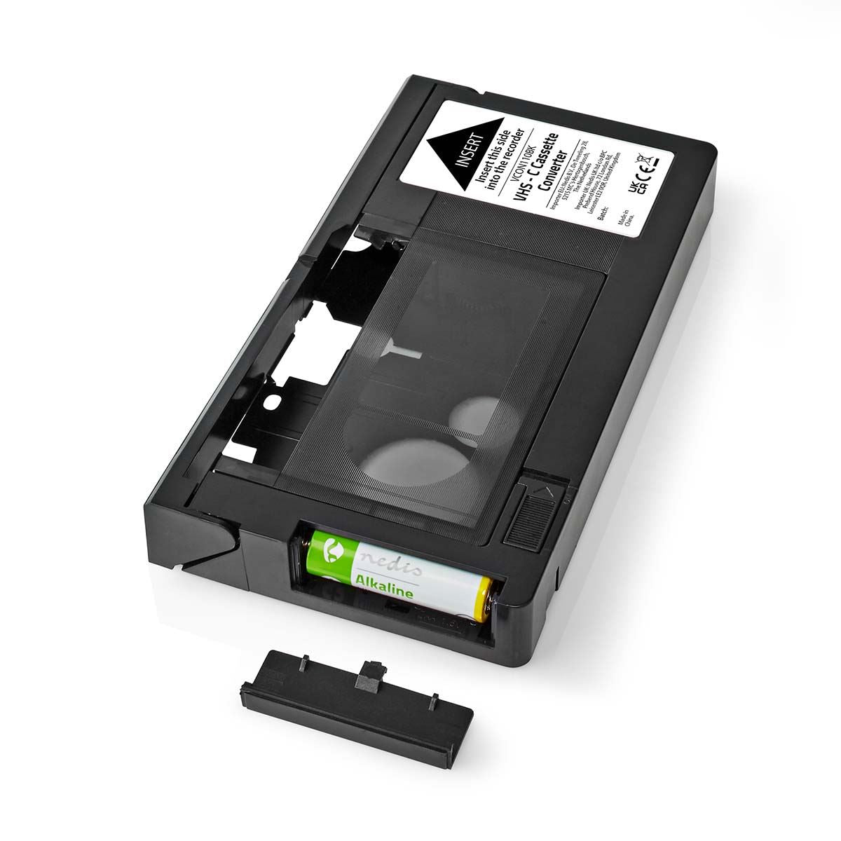 Nedis VHS-C to VHS Cassette Adapter (Converts Video Camcorder Tapes to VHS Video)