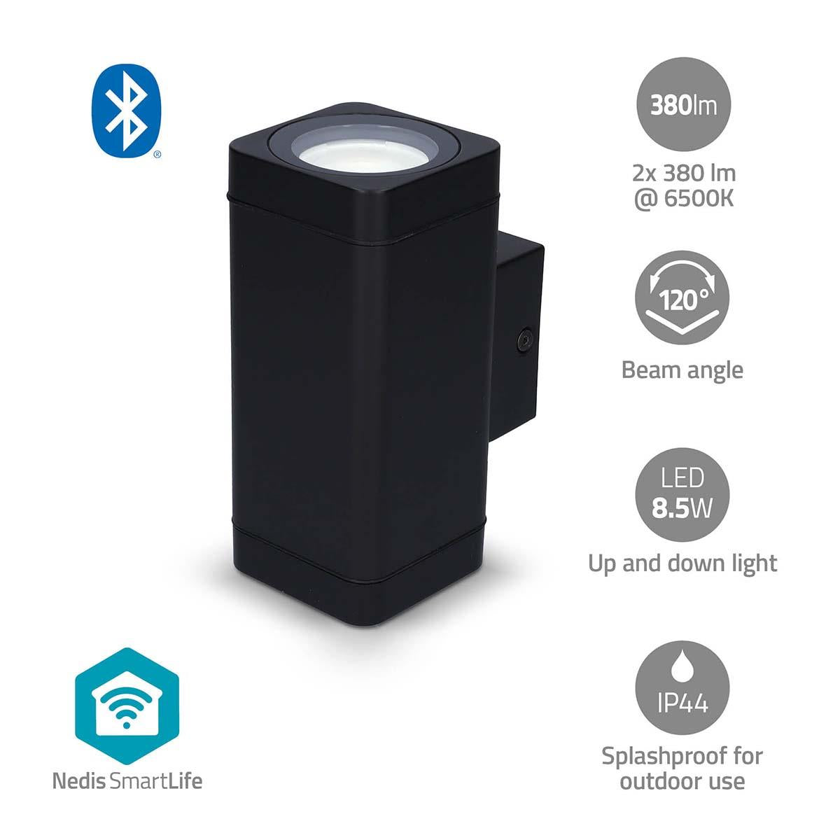 Nedis Smartlife Outdoor Wall Light Zigbee Bluetooth® | Warm to Cool White & RGB Coloured | 2700 - 6500 K | ABS | Android™ / IOS App
