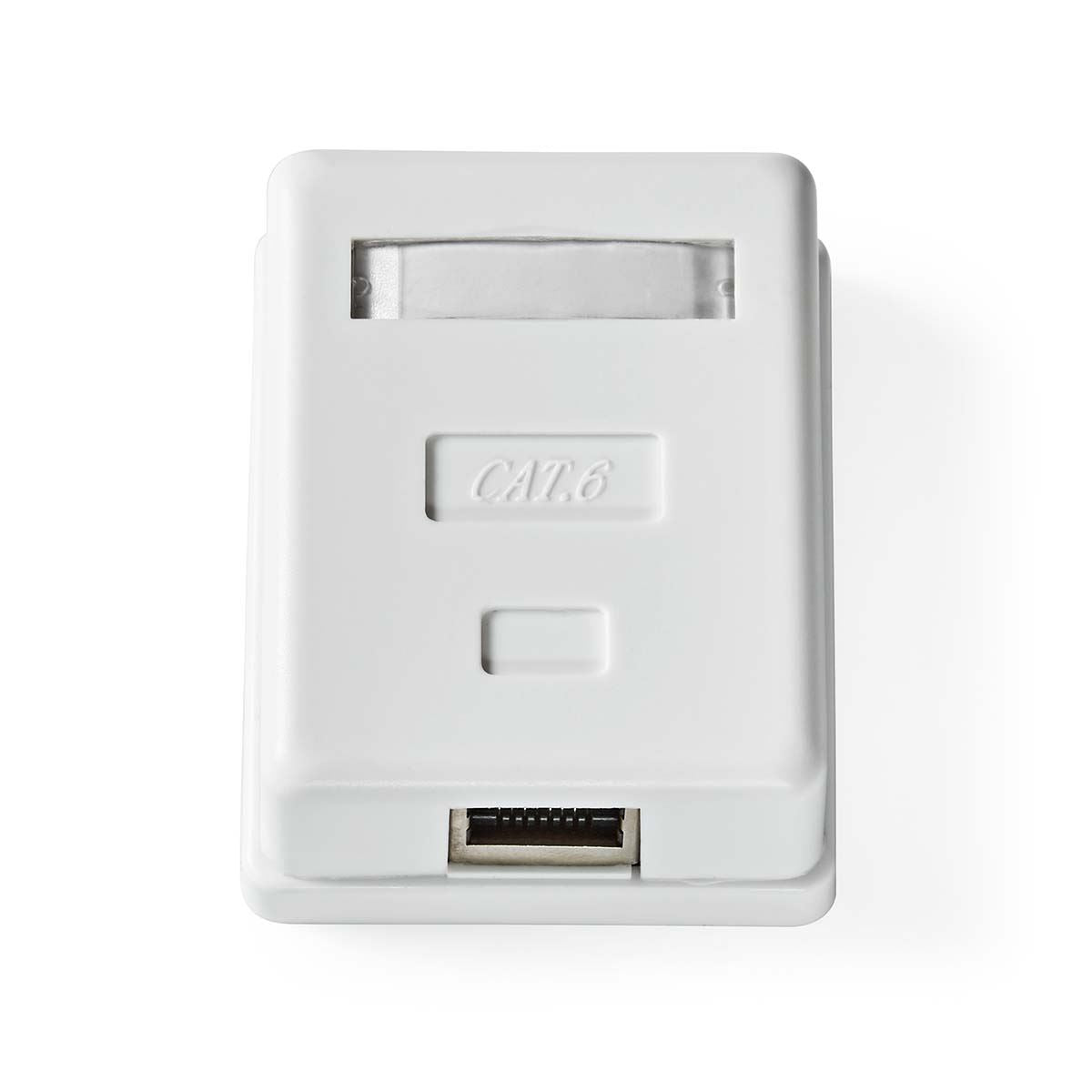 Nedis Network Wall Box | On-Wall | 1 port(s) | STP CAT6 | Straight | Female | Gold Plated | PVC | White | Box
