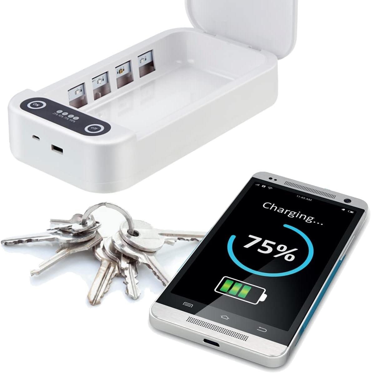 MELISSA Multifunctional Mini Device UV Steriliser Box, USB Powered, Mobile phones, Airpods, Keys, Jewelry etc