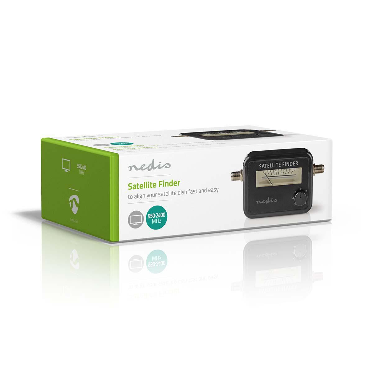 Nedis Satellite Signal Strength Meter | 950-2400 MHz | Input sensitivity: 83 dB | Output level: 102 dBuV | Black