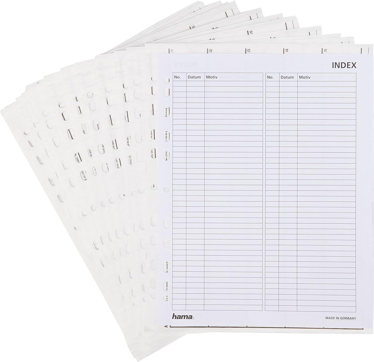 Hama Negative Sleeves Glassine 10 Strips 4 Negatives 24x36mm Pack 25 Vertical