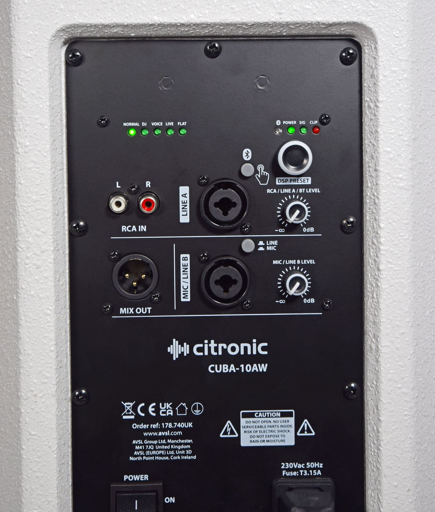 Citronic CUBA-10W Passive Full-Range Cabinet Spealer 10" 270W White