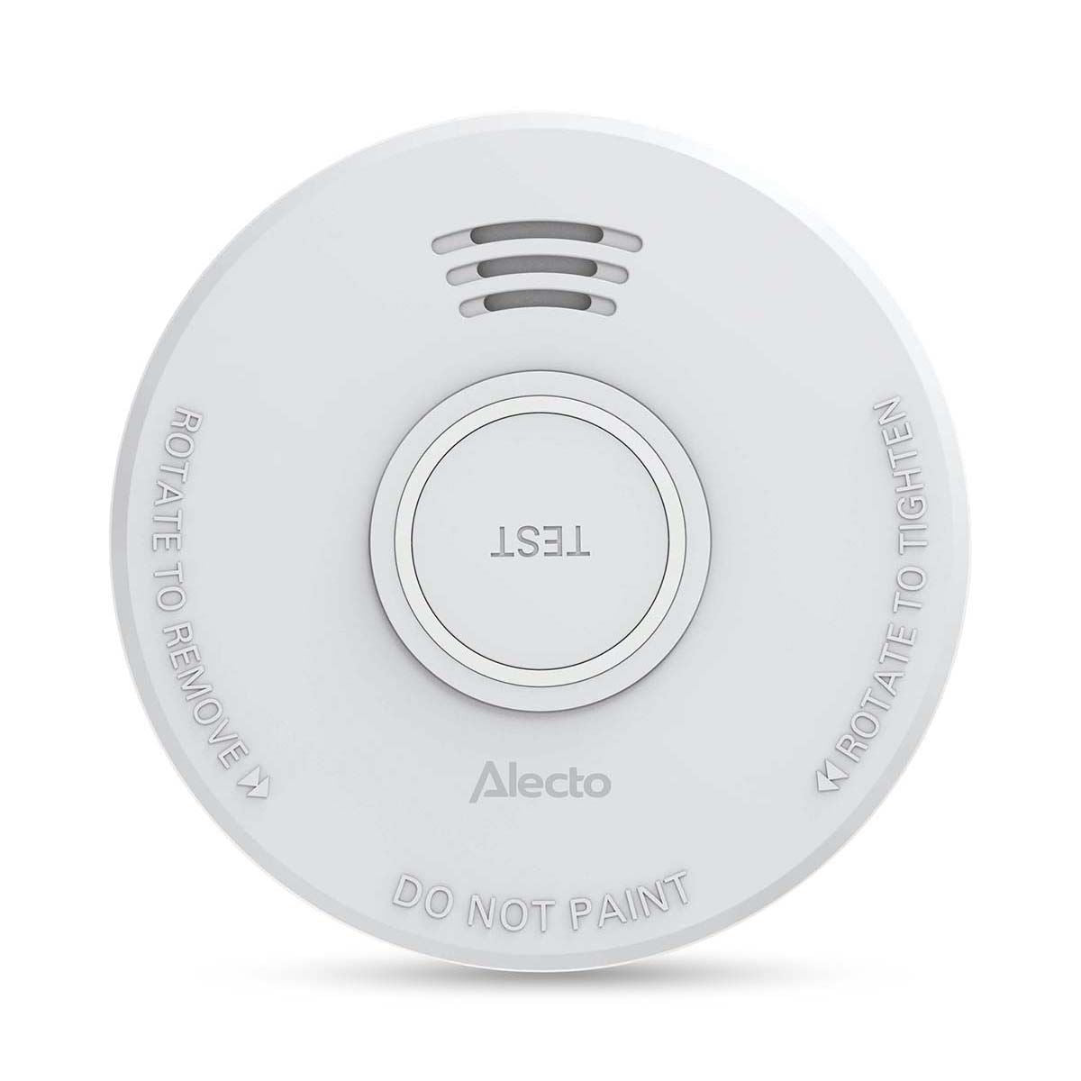 Alecto SD110 Smoke detector with Hush Button | >85 dB | Battery Powered | EN14604:2005/AC:2008 | White |2 Pack