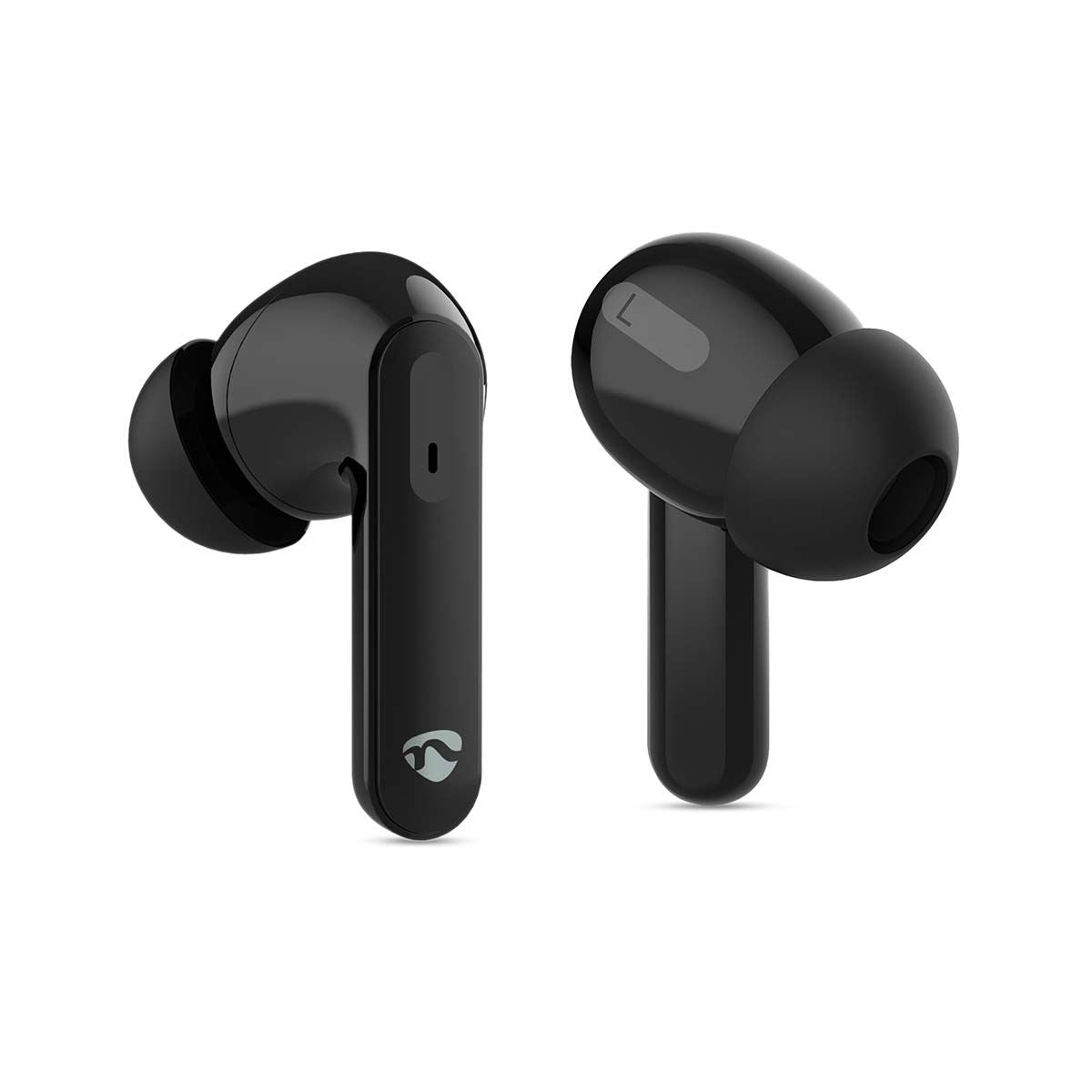 Nedis Fully Wireless ANC Earphones, Bluetooth 5.3, Up to 30h Playtime with Charging Case, Touch Control, Built-In Mic, Instant Pairing, Voice Assistant Support