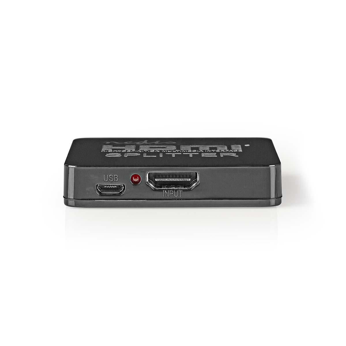 Nedis HDMI™ Splitter | 2 port(s) | HDMI™ Input | 2x HDMI™ Output | 4K@30Hz | 2.25 Gbps | ABS / PVC | Black