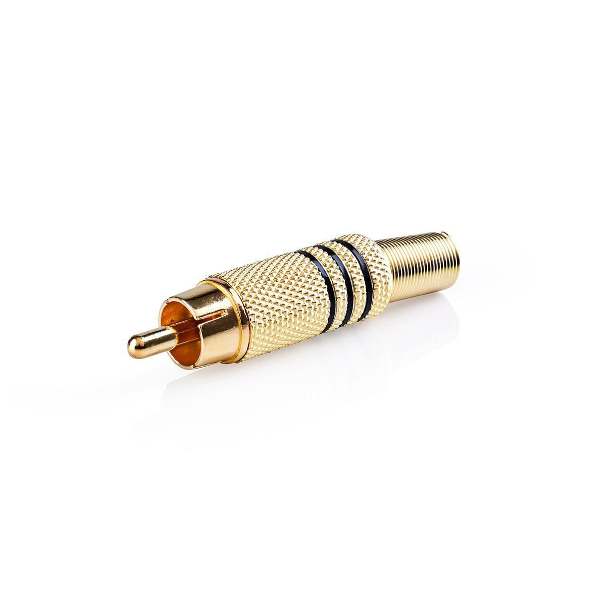 Nedis RCA Connector | RCA Male | Gold Plated | 25 pieces | Gold / Black