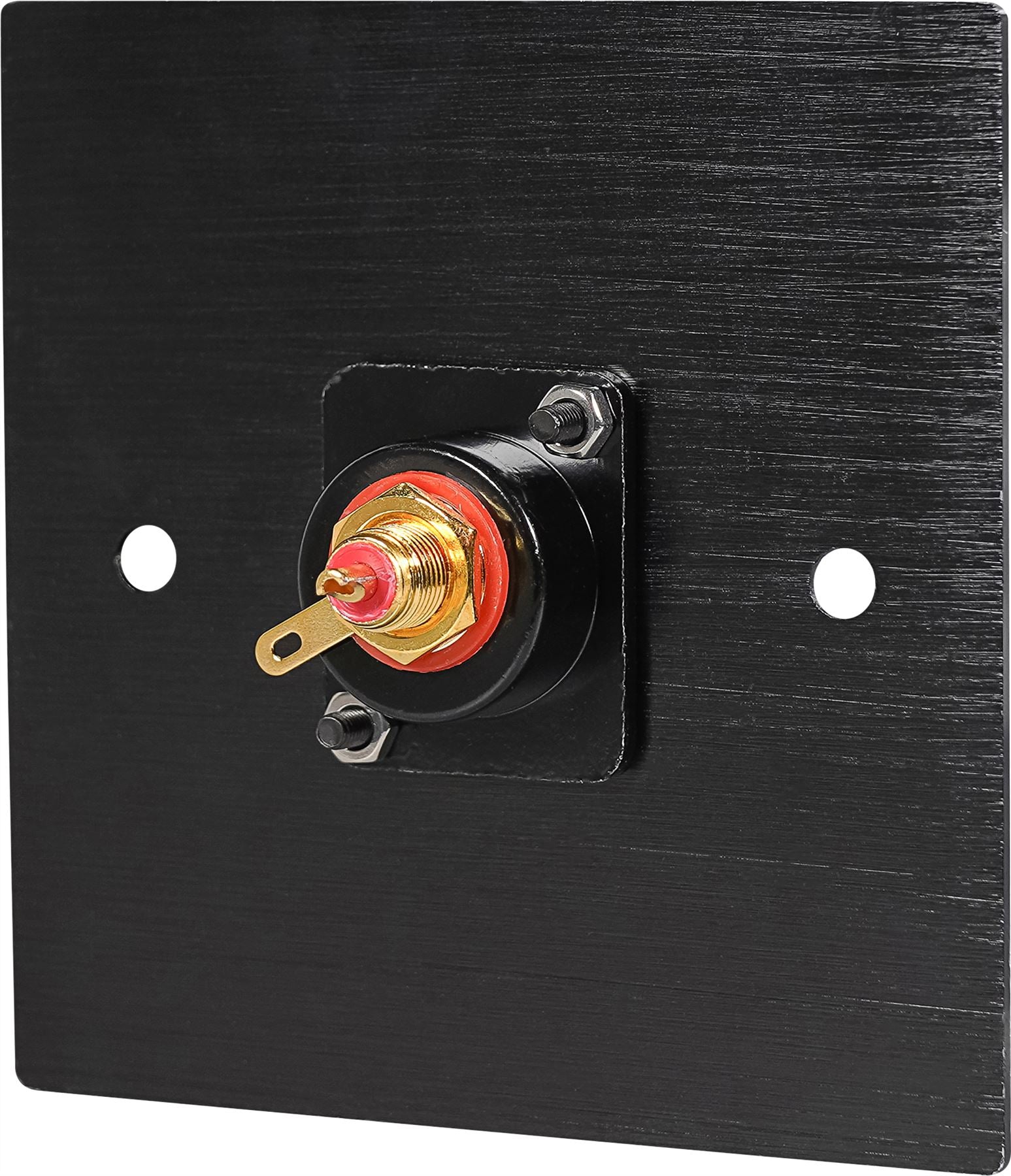 Black Wall Face Plate Electrical AV Slim Series 1 x Phono Socket Wall Plate Metal