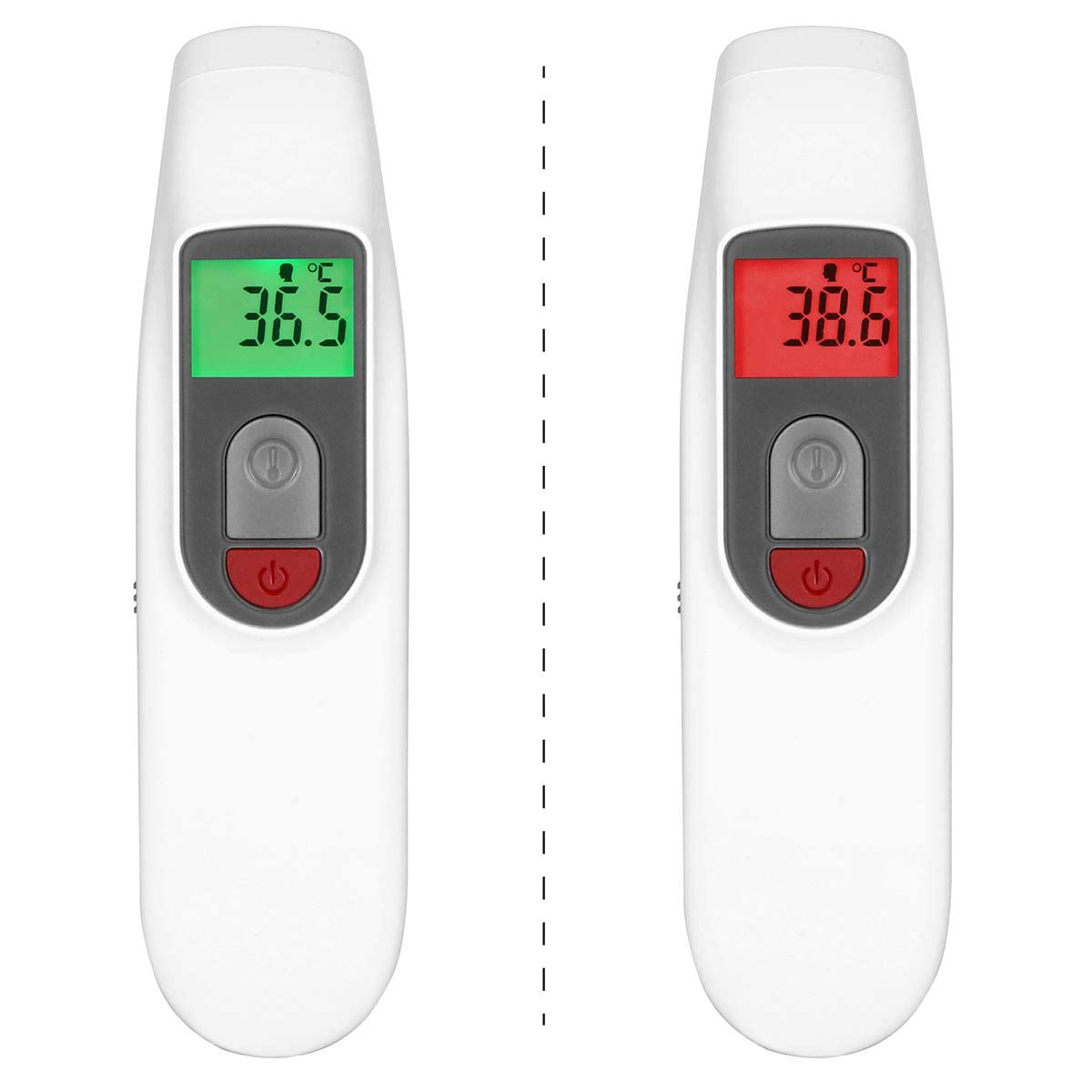 Fysic No-Touch Forehead Thermometer for Adults, Infrared Digital Thermometer for Kids, Touchless Baby Thermometer, Accurate Reading with LCD Display for Home Use Family Healthcare Temperature Measurement