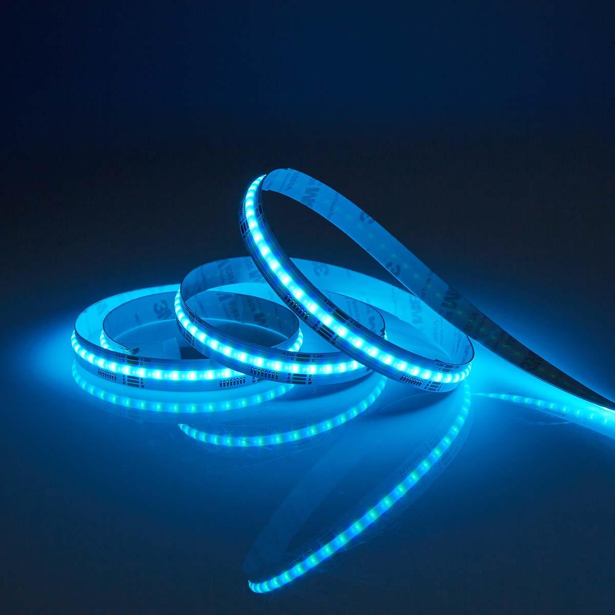 Nedis Smartlife Ultra-Thin 2m COB LED Strip, Warm to Cool White & RGB Colour, Wi-Fi Connected No Hub Required, Adjustable Brightness with Voice Control - Compatible with Google Home & Alexa