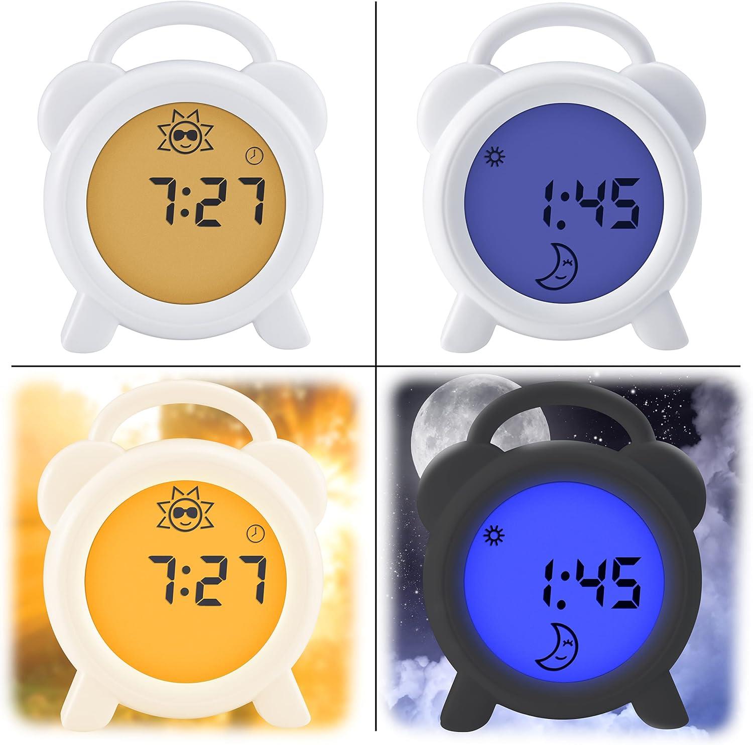 Alecto Childrens Sleep Trainer & Night Lamp Light / Alarm Clock White