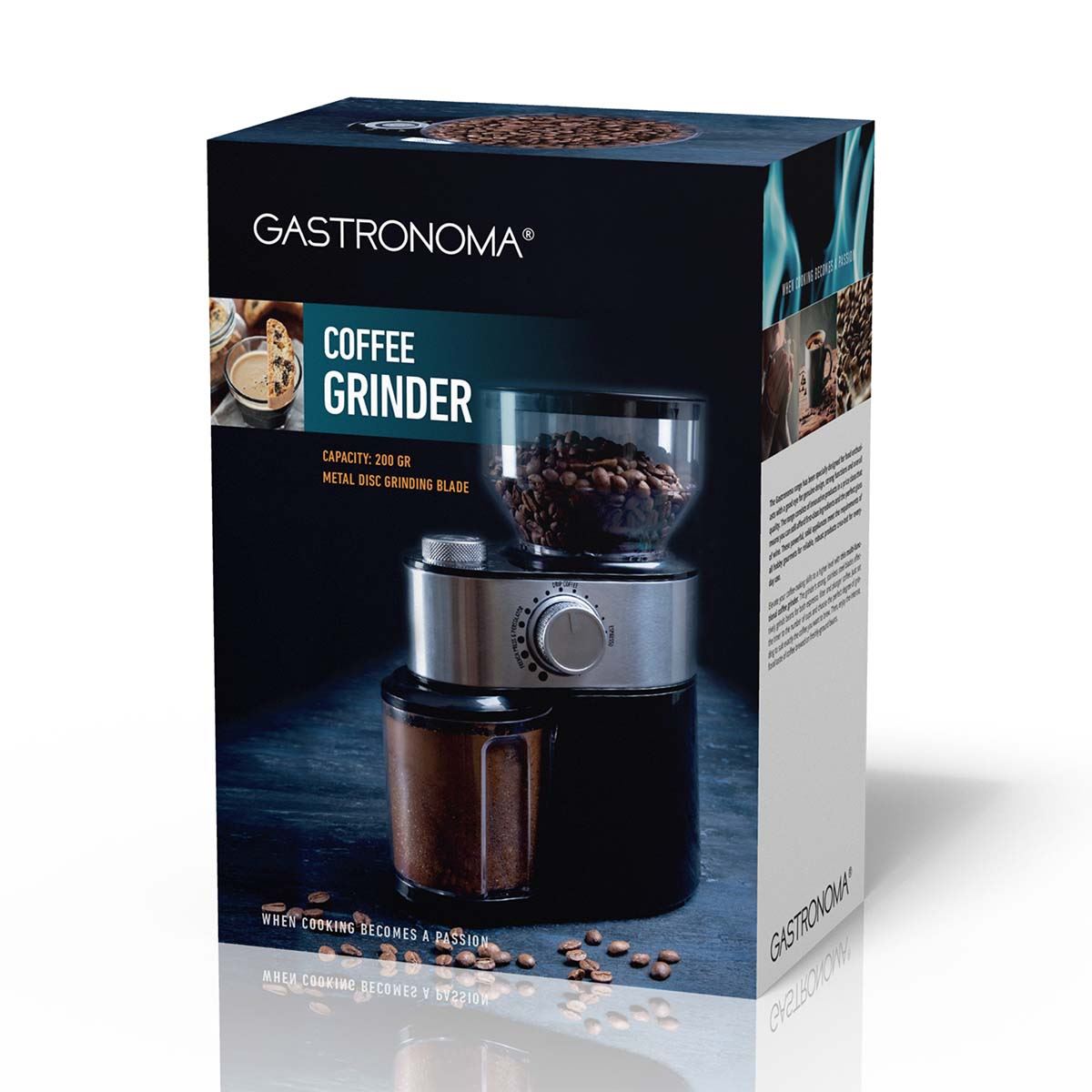 Gastronoma Barista Electric Burr Coffee Grinder - Adjustable with 12 Precise Grind Settings for 12 Cups - Professional Coffee Bean Grinder