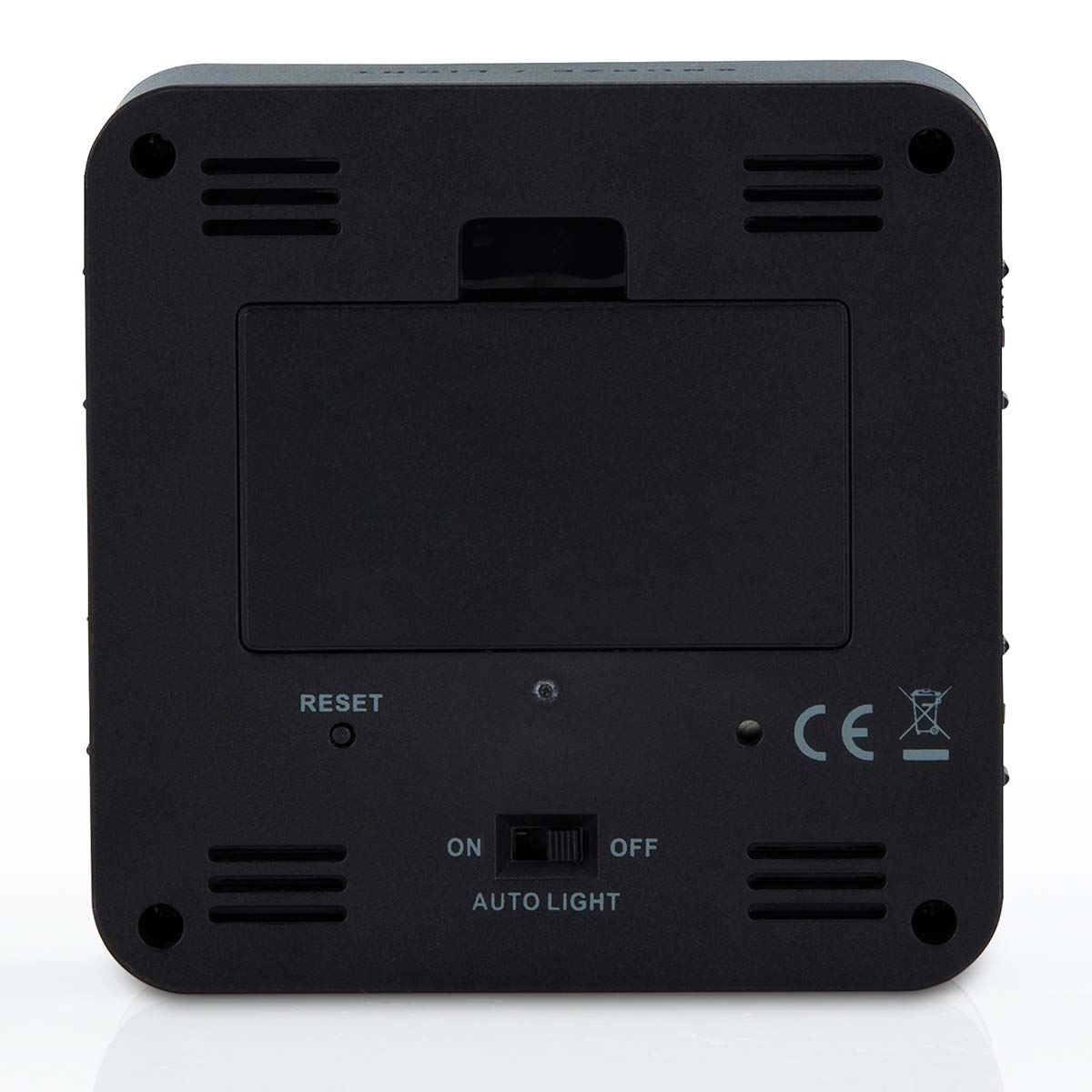 Alecto LCD Easy Read Alarm Clock with Snooze , 4 Alarm Settings and Indoor Thermometer | Black