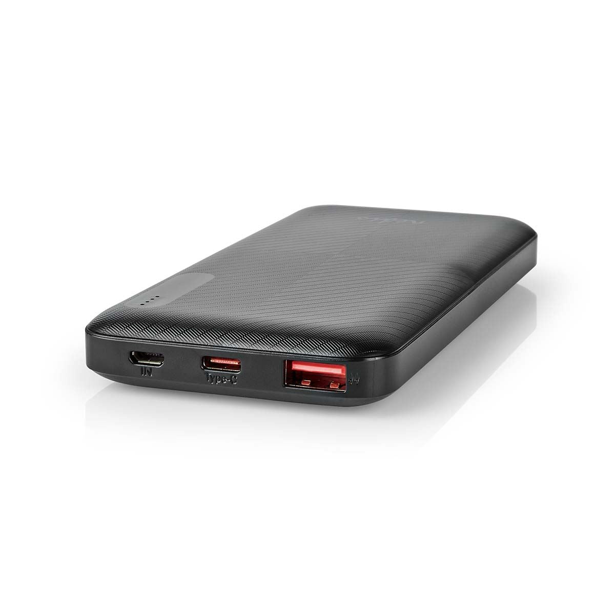Nedis Powerbank | 10000 mAh | 1.5 / 2.0 / 3.0 A | Number of outputs: 2 | Output connection: 1x USB-A / 1x USB-C™ | Input connection: 1x Micro USB / 1x USB-C™ | PD2.0 18W | Lithium-Polymer