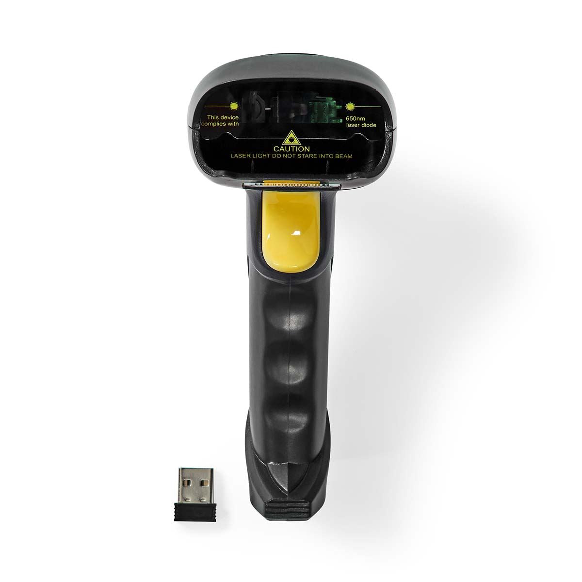 Nedis Barcode Scanner | Laser | Wireless | 1D Linear | Battery Powered / USB Powered | USB Dongle