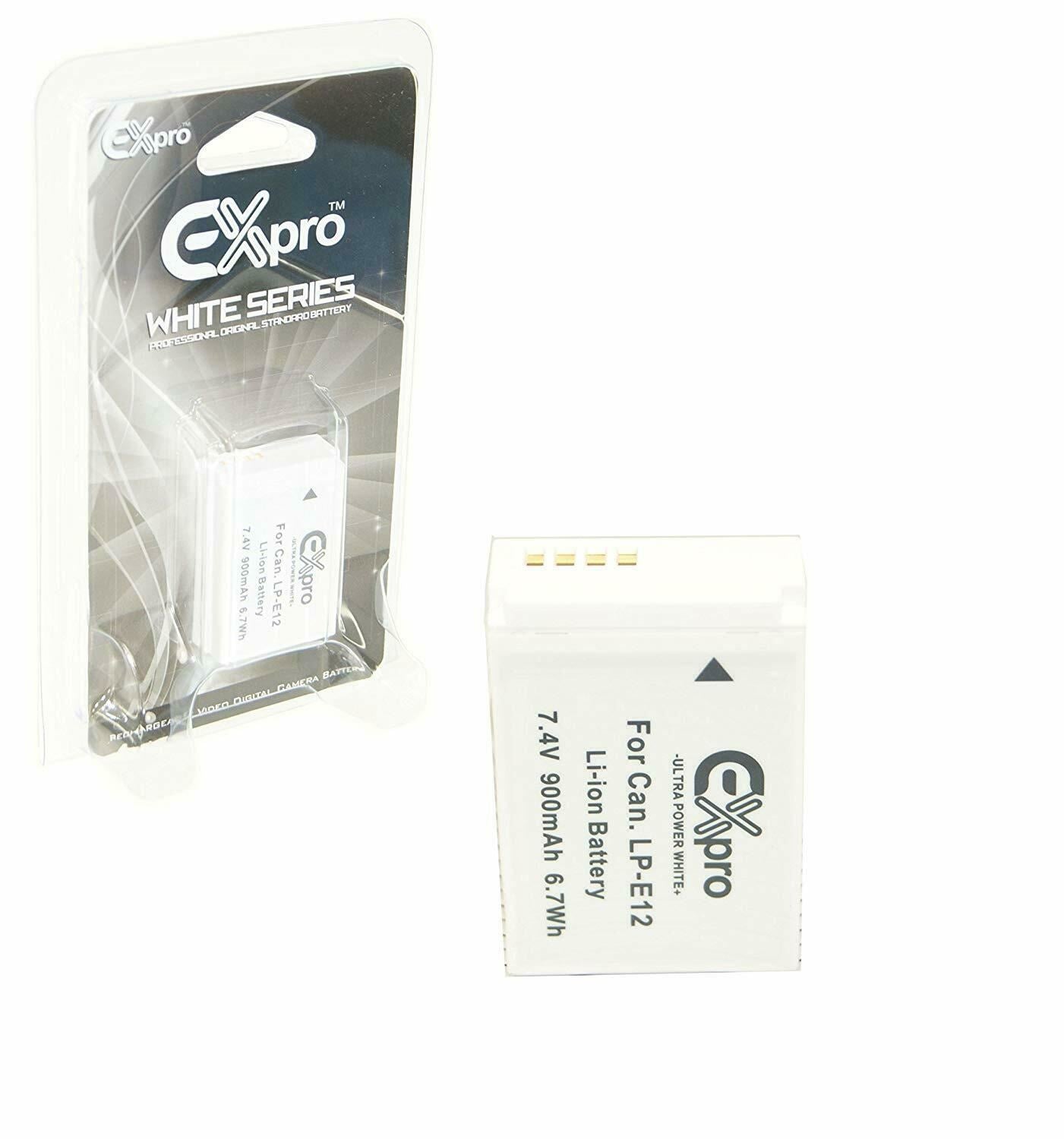 Ex-Pro Canon LP-E12, LPE12 Canon White Series Li-on Digital Camera Battery